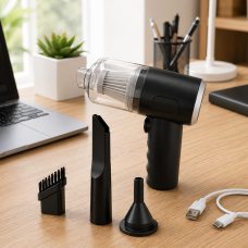 Портативный аккумуляторный пылесос AS-228 3in1 для авто и дома с USB зарядкой и насадками (X26)