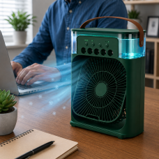 Мощный портативный настольный USB-C кондиционер 3 скорости 500 мл Arctic Air Cooler Fan ICE Зеленый (X26) Мощный портативный настольный USB-C кондиционер 3 скорости 500 мл Arctic Air Cooler Fan ICE Зеленый (X26)