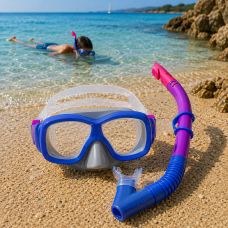 Набор для снорклинга Bestway 24032 Hydro-Swim/Explora 2в1 — маска для плавания + трубка, детский 7+ Синий (AT) Набор для снорклинга Bestway 24032 Hydro-Swim/Explora 2в1 — маска для плавания + трубка, детский 7+ Синий (AT)