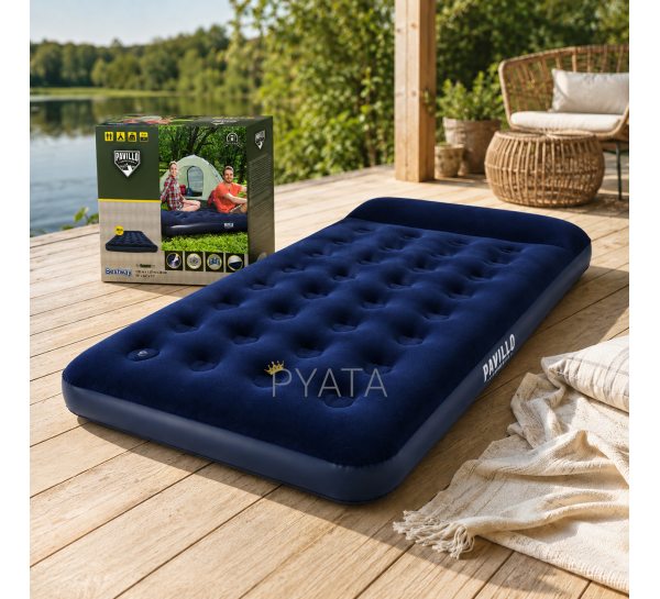 Надувний матрац Bestway 67225 Pavillo 137x191x22 см з насосом та вбудованою подушкою (AT)