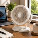 Настільний акумуляторний вентилятор Bestfan BT-003 USB 15 см, 3 швидкості, DC 5V 5W, регулювання нахилу 90° кабель USB (X35)