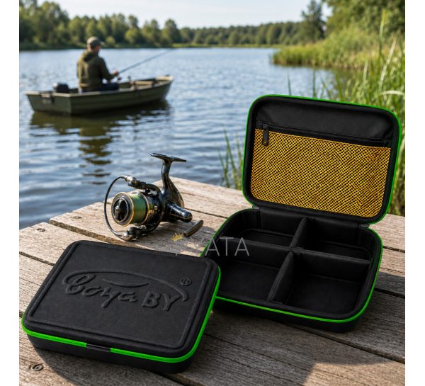 Сумка органайзер для рибальських котушок BoyaBY Reel Case 27х19х14 см з перегородками (988)