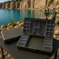 Коробка для карповых аксессуаров и поводочница Weida HZ-02 двухсторонняя органайзер для монтажа (5650)