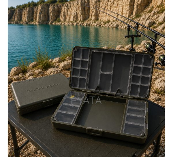 Коробка для карповых аксессуаров и поводочница Weida HZ-02 двухсторонняя органайзер для монтажа (5650)
