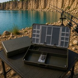 Коробка для карповых аксессуаров и поводочница Weida HZ-04 двухсторонняя органайзер для монтажа (5650)