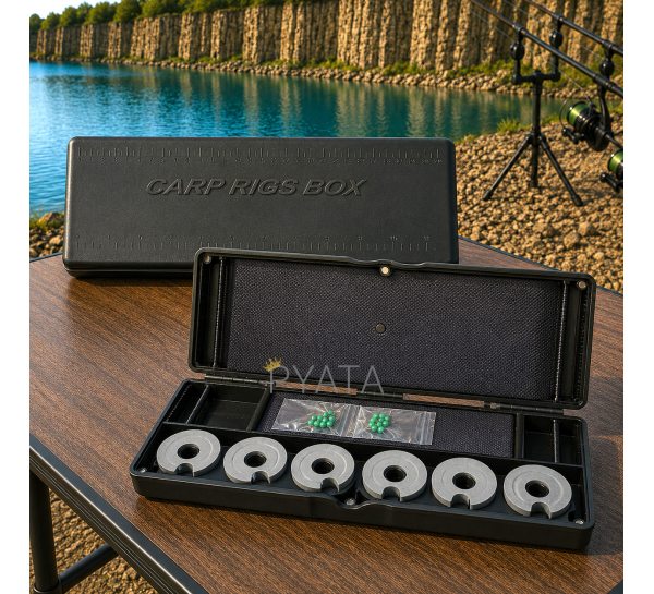 Коробка для карповых аксессуаров и поводочница Weida HZ-07 двухсторонняя органайзер для монтажа (5650)