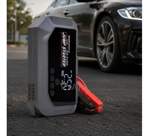 Пусковий пристрій та автомобільний компресор K3 2-в-1 12000mAh 1000A (527)