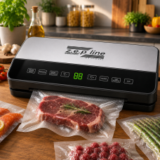 Вакууматор – вакуумный упаковщик с LED дисплеем, сенсорным управлением, встроенным ножом Zepline ZP-00359 200 Вт. Вакууматор – вакуумный упаковщик с LED дисплеем, сенсорным управлением, встроенным ножом Zepline ZP-00359 200 Вт.