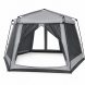 Шатер туристический LANYU LY-1629 шестиугольный 430×430×230 см с москитной сеткой водонепроницаемый серый (5650)
