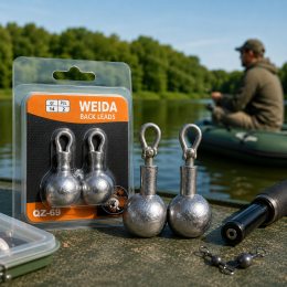 Грузило для джиг ригу  із застібкою для спінінгової риболовлі Weida QZ-01-14 2 шт, 14 г (5650)