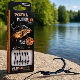 Набор готовых карповых поводков для флетов метода Weida Method Feeder QZ-14 6 шт, размер 8 (5650)