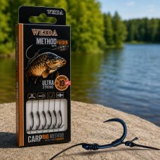 Набор готовых карповых поводков для флетов метода Weida Method Feeder QZ-14 6 шт, размер 10 (5650)