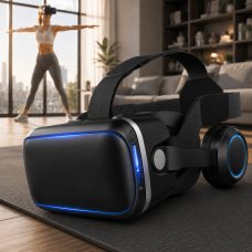 Очки виртуальной реальности VR JBV12 с наушниками 3D VR гарнитура для смартфонов Android iOS 100° (X26)