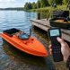 Скоростной кораблик для рыбалки D80 GPS100 30 км/ч 1 бункер до 3 кг GPS 500 м 38000 мАч, оранжевый (SF)