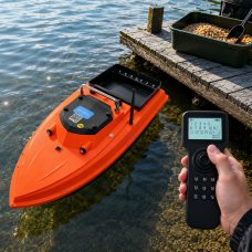 Скоростной кораблик для рыбалки D80 GPS100 30 км/ч 1 бункер до 3 кг GPS 500 м 46000 мАч, оранжевый (SF)