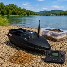 Скоростной прикормочный кораблик D80 для рыбалки с GPS 1 бункер до 3 кг черный 30 км/ч 38000 mAh(SF)