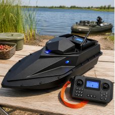 Кораблик для завоза прикормки и снастей ZV1 GPS 12000 mAh 7.4V на радиоуправлении для рыбалки, Черный (КР)