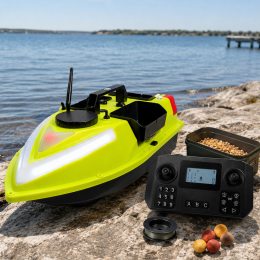 Кораблик для завоза прикормки и снастей ZV6 GPS 12000 mAh 7.4V на радиоуправлении желтый(КР)