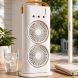 Настільний подвійний акумуляторний вентилятор Double-ended Spray Fan 3в1 зі зволоженням, LED, USB (AX) Настільний подвійний акумуляторний вентилятор Double-ended Spray Fan 3в1 зі зволоженням, LED, USB (AX)