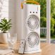 Настільний подвійний акумуляторний вентилятор Double-ended Spray Fan 3в1 зі зволоженням, LED, USB, пультом (AX) Настільний подвійний акумуляторний вентилятор Double-ended Spray Fan 3в1 зі зволоженням, LED, USB, пультом (AX)