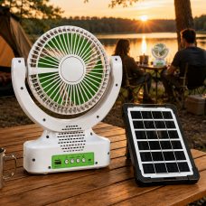 Аккумуляторный настольный вентилятор с солнечной панелью, Bluetooth-колонкой, FM-радио, USB и LED-лампой GDTIMES GD-8021BT (AX) Аккумуляторный настольный вентилятор с солнечной панелью, Bluetooth-колонкой, FM-радио, USB и LED-лампой GDTIMES GD-8021BT (AX)