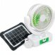 Сонячний настільний акумуляторний вентилятор 6 дюймів із LED-лампою, USB Type-C, 2 швидкості, панель 6V 4W — GDTIMES GD-8022 (АХ)