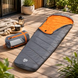 Спальный мешок туристический Bestway 68103, 230×80×60 см, кокон, до -11°C, наполнитель 250 г/м², серый (LM)