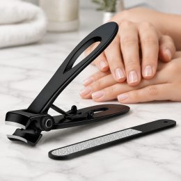 Професійний манікюрний набір 2PCS Nail Clipper AND ES-02A кусачки для нігтів з пилкою у футлярі (X05/5747)