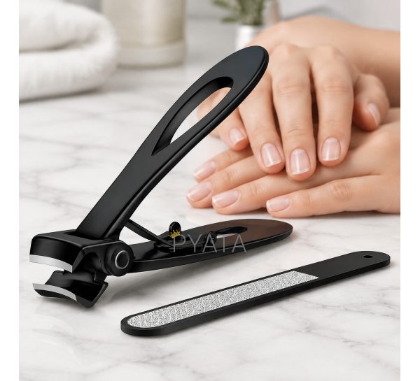 Професійний манікюрний набір 2PCS Nail Clipper AND ES-02A кусачки для нігтів з пилкою у футлярі (X05/5747)