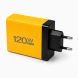Сетевое зарядное устройство 120 Вт Power Delivery на 6 портов с быстрой зарядкой 26X188, желтое (509/5081)