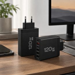 Сетевое зарядное устройство 26X188 120 Вт на 6 портов с евровилкой для гаджетов, черный (509/5081)