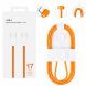 Кабель Type-C – Type-C 60W 1 м у тканинному обплетенні для iPhone 17 Pro Max + SIM ключ Orange 26X-196 (509/5084)