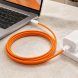 Кабель Type-C – Type-C 60W 1 м у тканинному обплетенні для iPhone 17 Pro Max + SIM ключ Orange 26X-196 (509/5084)