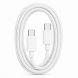 Кабель Type-C – Type-C 60W 1 м у тканинному обплетенні для iPhone 17 Pro Max + SIM ключ White 26X-198 (509/5085)