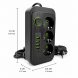 Мережевий фільтр Power Socket F09U на 3 розетки з 4 USB та Type-C, кабель 2 м, 2500 Вт, чорний (509/3065)