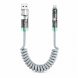 Кабель 4 в 1 USB-A/Type-C — Lightning/Type-C 26X-208, швидка зарядка до 240 Вт, спіральний, 2 м (509/5095)