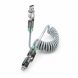 Кабель 4 в 1 USB-A/Type-C — Lightning/Type-C 26X-208, швидка зарядка до 240 Вт, спіральний, 2 м (509/5095)