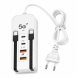 Універсальний зарядний пристрій 26X-200 66 Вт, 2 USB, 2 PD, кабелі Type-C та Lightning  (509/5087)