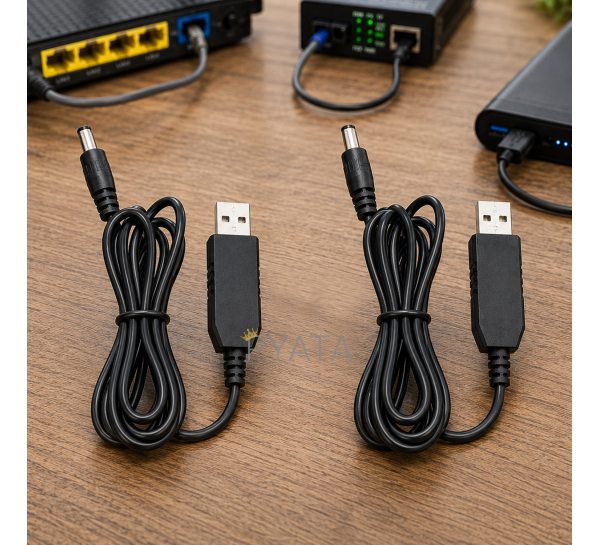 Набор кабелей питания для роутера Wi-Fi от павербанка USB DC 9V+12V переходник для модема PON ONU медиаконвертера