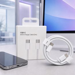 Кабель USB-C — USB-C 60W 2 м 26X205 для быстрой зарядки смартфонов, планшетов и ноутбуков (509/5092)