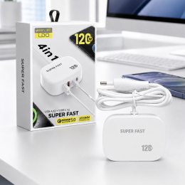 Сетевое зарядное устройство 120 W 4 в 1, 2×USB-A + 2×USB-C, быстрая зарядка 26X-206 (509/5093)