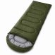 Зимовий спальний мішок з підігрівом USB 215×65 см до -30°C, ковдра з капюшоном для туризму, Хакі (509/4595)