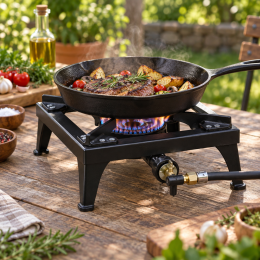 Газовая горелка металлическая GAS COOKER GB-05T 6,5 кВт для автоклава, котла, кастрюли и баллона 30*30 см (VIG/М65G)