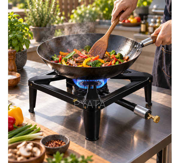 Газова горілка чавунна GAS COOKER GB38 6,5 кВт для автоклава, казана, каструлі та балона 40*40 см (VIG/М66G)