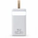 Powerbank Viaking T159 30000 mAh с LED-фонариком, 4 USB, Type-C, micro-USB и Lightning, Белый (AMN)