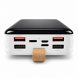 Powerbank Viaking T159 30000 mAh с LED-фонариком, 4 USB, Type-C, micro-USB и Lightning, Белый (AMN)