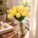 Светодиодный букет-ночник из 10 тюльпанов Flower Light на батарейках, декоративный с теплым светом (ARSH/KAR282)
