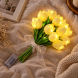 Светодиодный букет-ночник из 10 тюльпанов Flower Light на батарейках, декоративный с теплым светом (ARSH/KAR282)