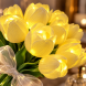 Светодиодный букет-ночник из 10 тюльпанов Flower Light на батарейках, декоративный с теплым светом (ARSH/KAR282)
