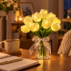 Светодиодный букет-ночник из 10 тюльпанов Flower Light на батарейках, декоративный с теплым светом (ARSH/KAR282)